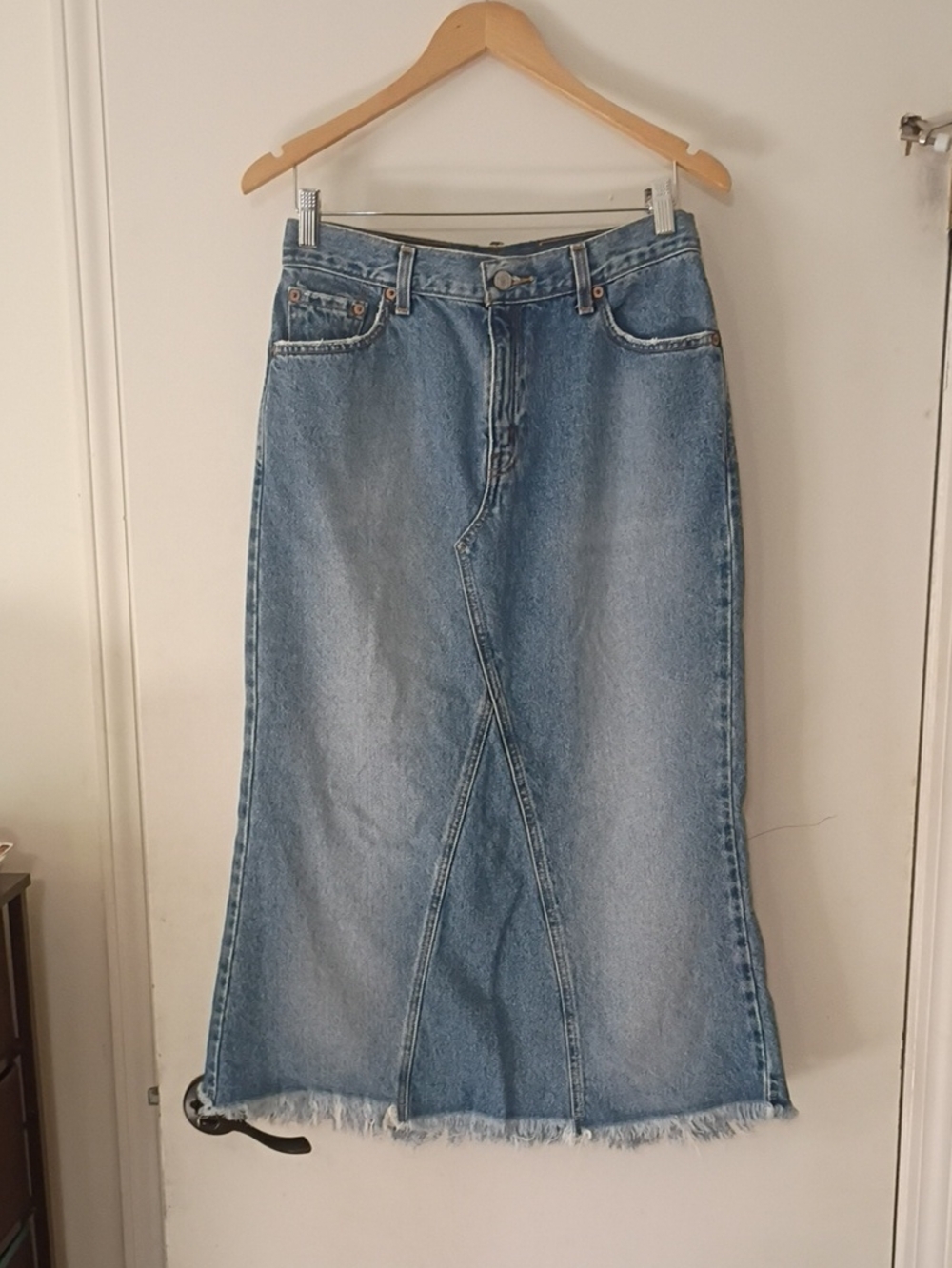Vintage Levi's Denim Midi Skirt 11